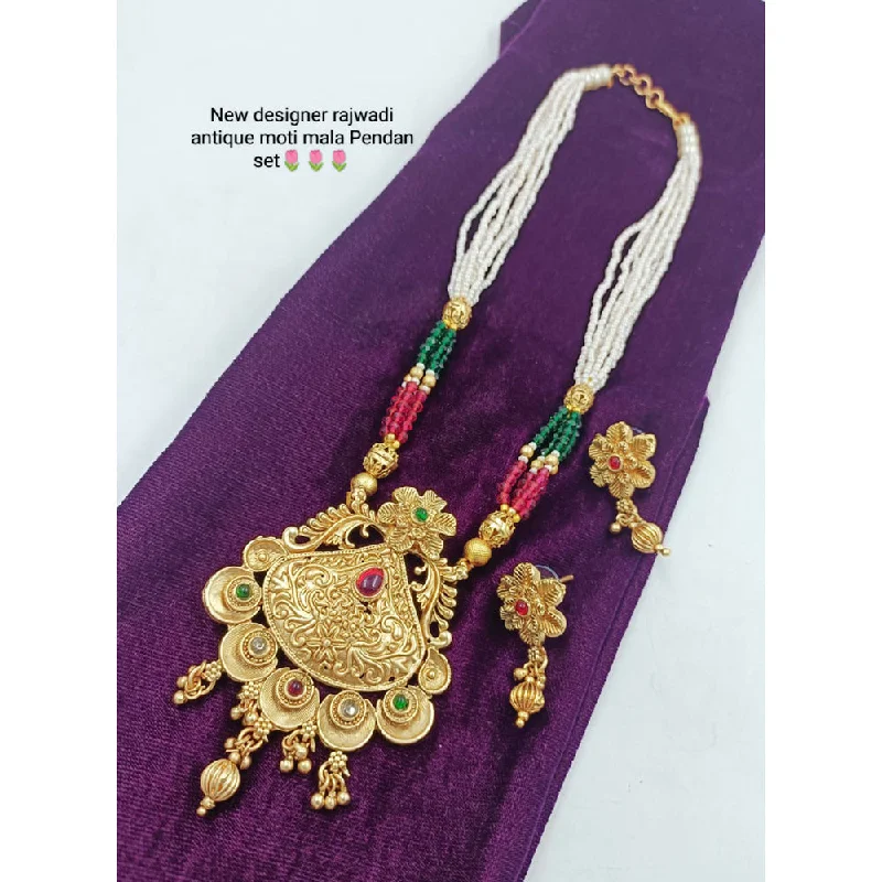 Manisha Jewellery Gold Plated Long Necklace Set