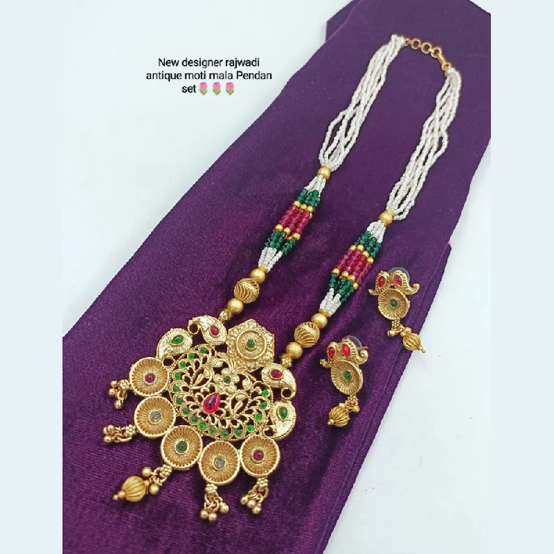 Manisha Jewellery Gold Plated Long Necklace Set