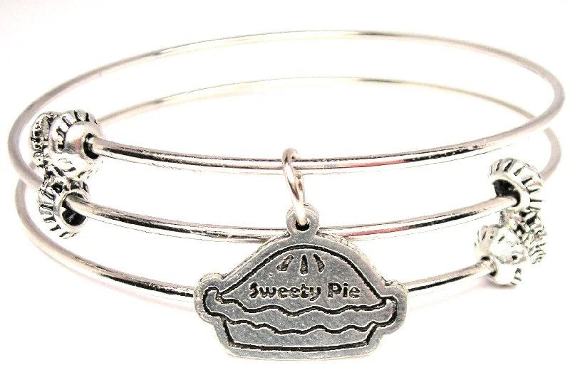 Sweety Pie Triple Style Expandable Bangle Bracelet