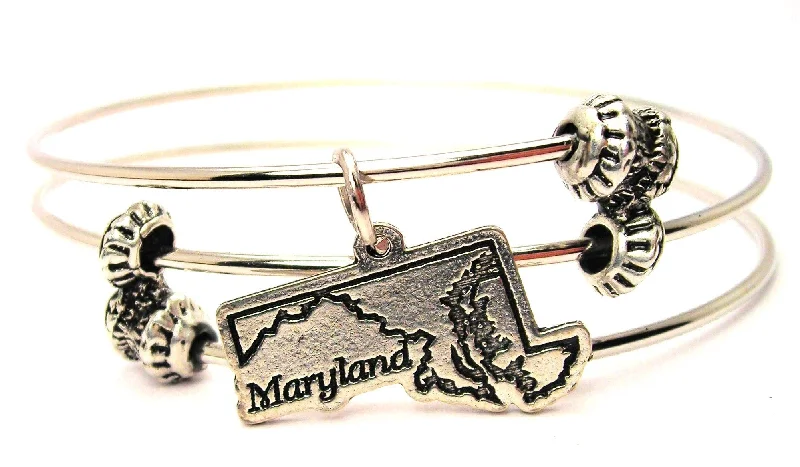 Maryland Triple Style Expandable Bangle Bracelet