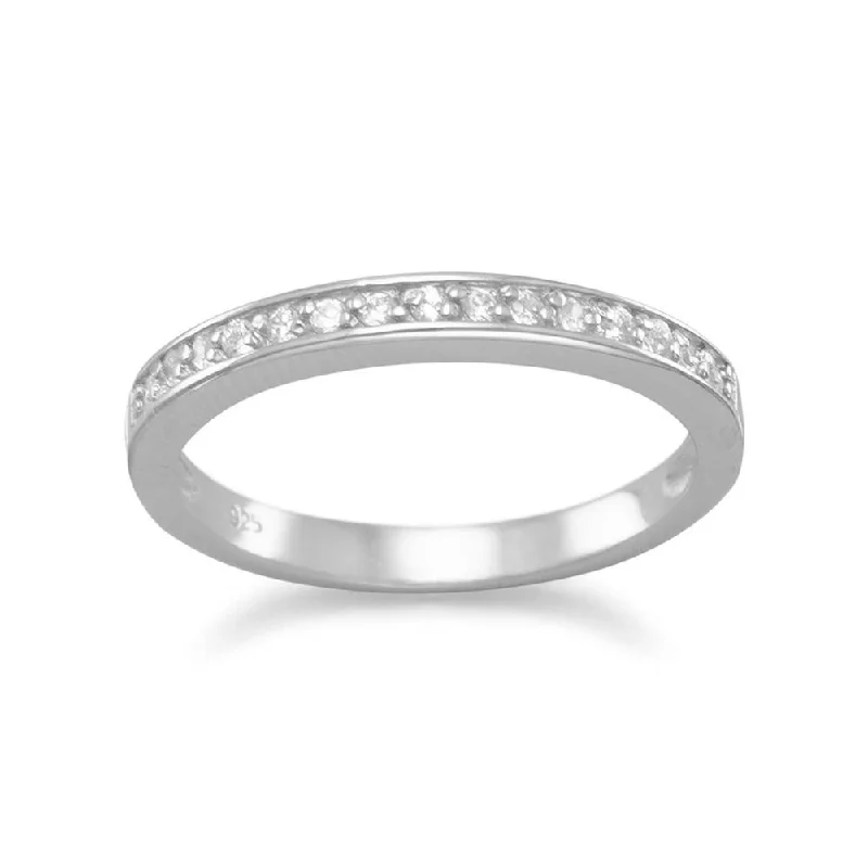 Rhodium Plated CZ Ring