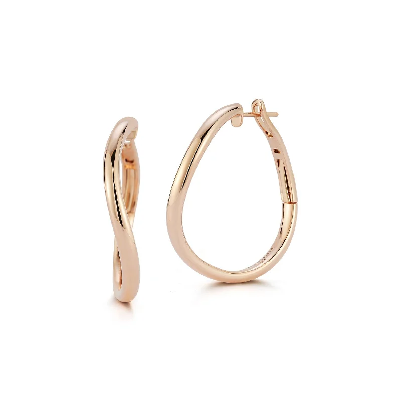 JULIAN 18K GOLD CURVED HOOP EARRINGS