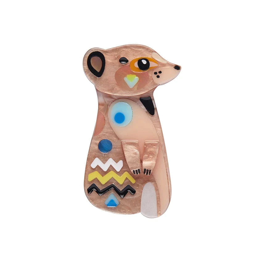 Erstwilder - The Masterful Meerkat Mini Brooch - Pete Cromer Wildlife (2022)