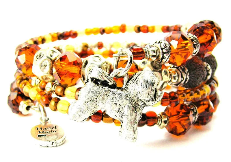 3D Bishon Frise Multi Wrap Bracelet