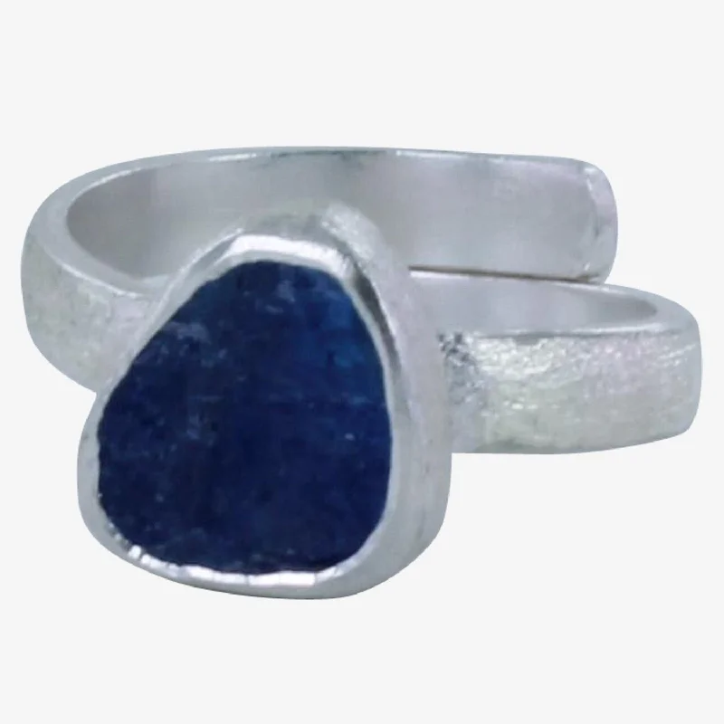 Sterling Silver and Rough Tanzanite Ring