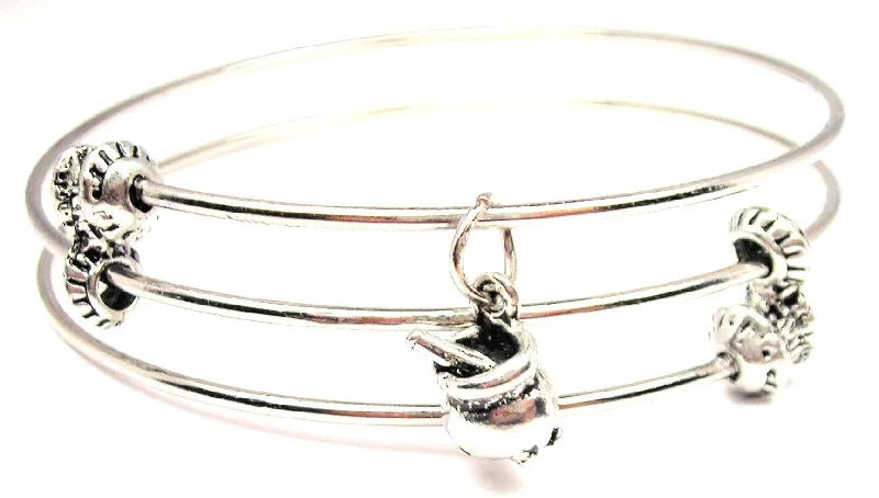 Witch Cauldron Triple Style Expandable Bangle Bracelet