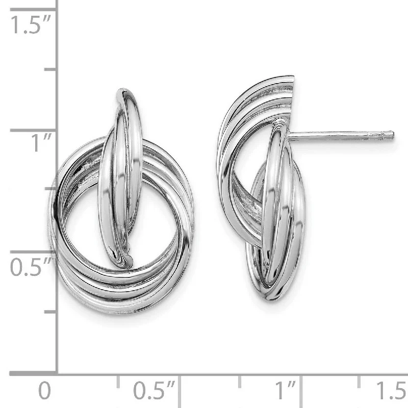 Curata 925 Sterling Silver 23.19x15.3mm Polished Post Triple Tube Earrings