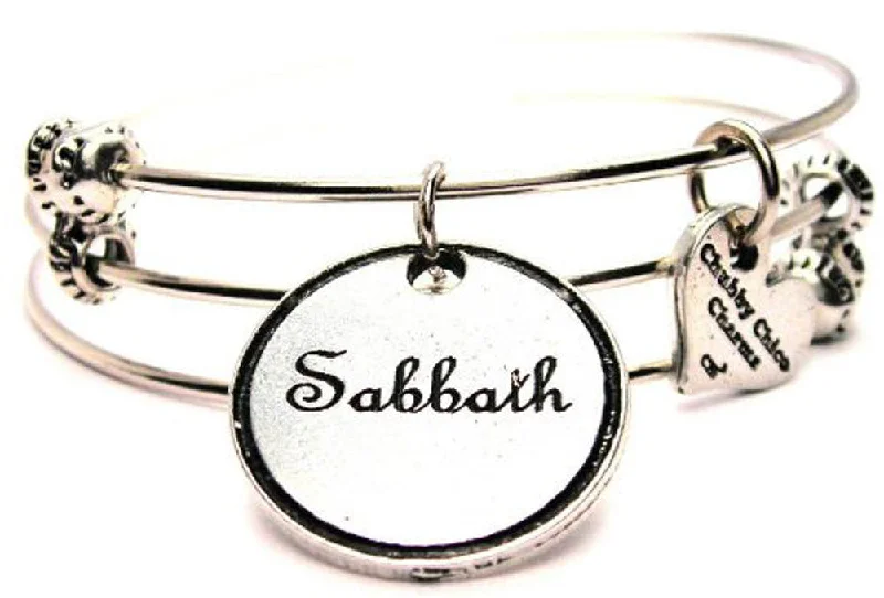 Sabbath Triple Style Expandable Bangle Bracelet