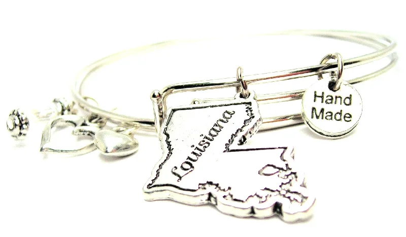 Louisiana Expandable Bangle Bracelet Set