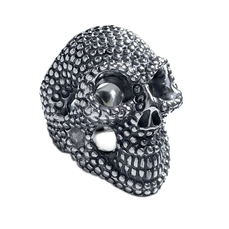 BB Master Skull Ring with Stone Eyes