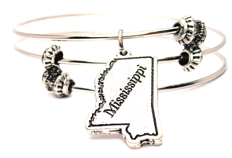 Mississippi Triple Style Expandable Bangle Bracelet