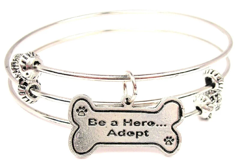 Be A Hero… Adopt Triple Style Expandable Bangle Bracelet