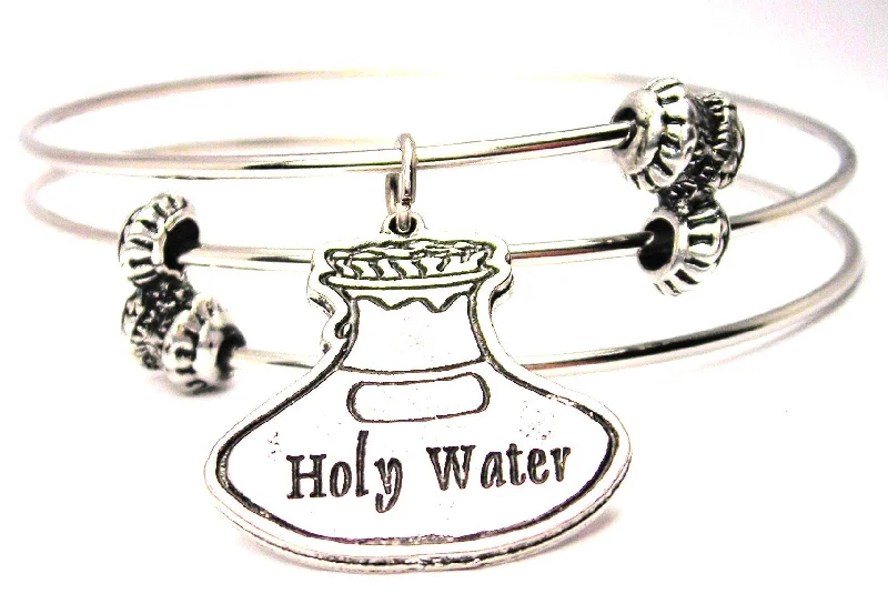 Holy Water Triple Style Expandable Bangle Bracelet