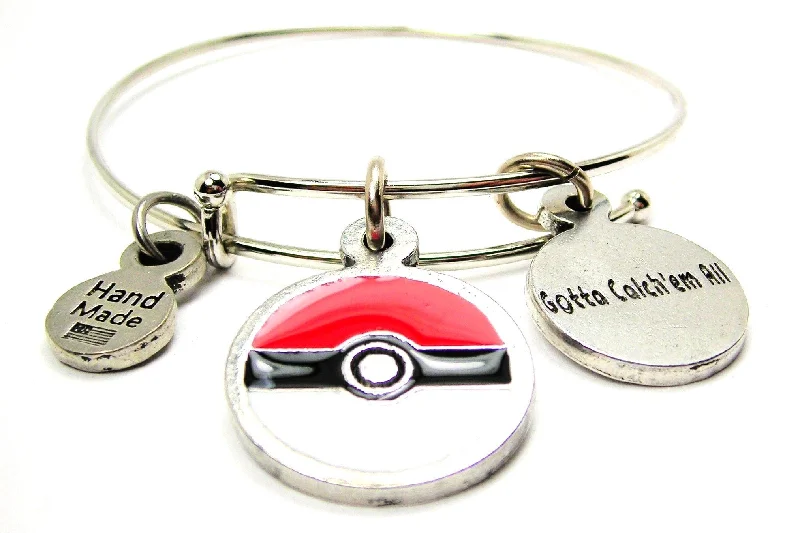 Pokeball Pokémon Gotta Catch Em All Bangle Bracelet