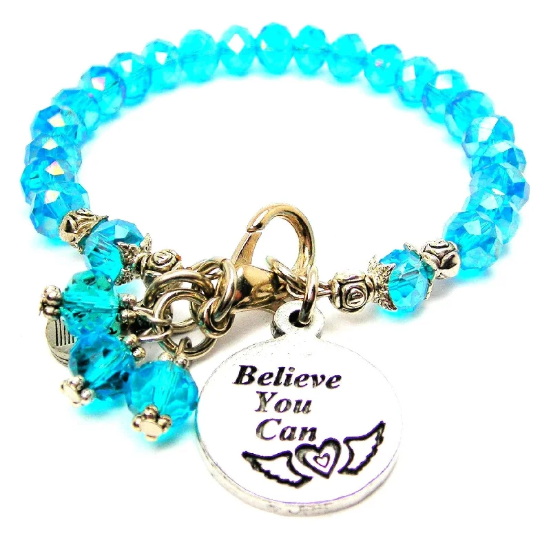 Believe You Can Circle Splash Of Color Crystal Bracelet