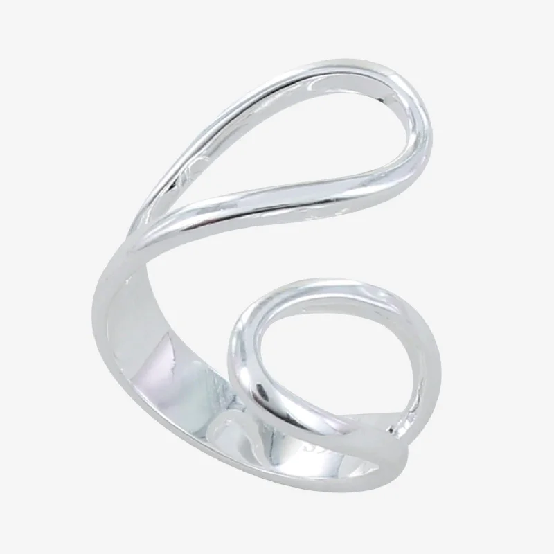 Sterling Silver Sending Hugs Adjustable Ring