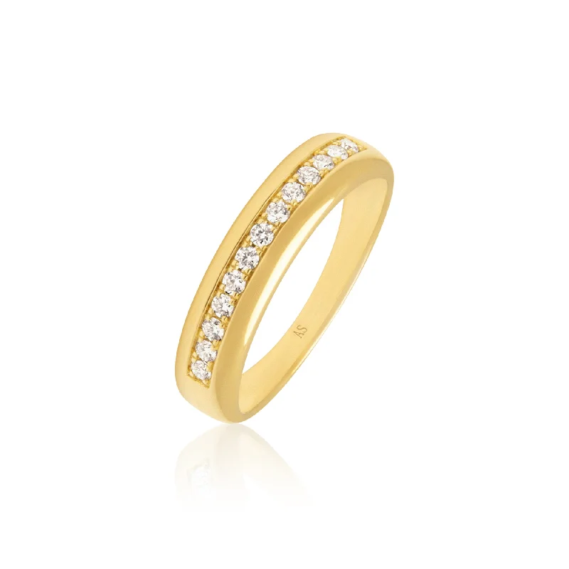 14KT Yellow Gold Diamond Oslo Band Ring