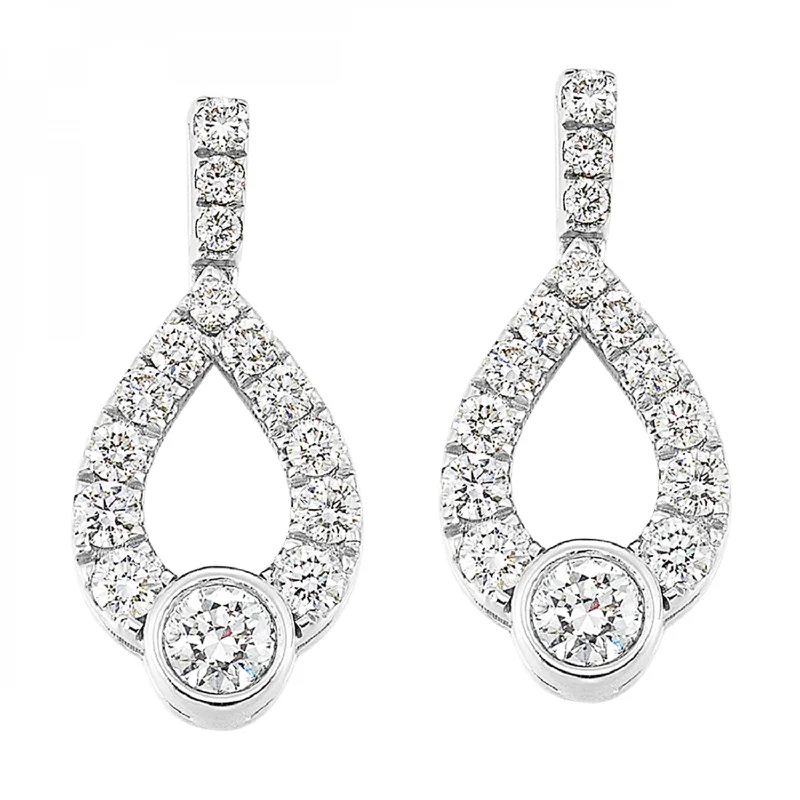 Love's Crossing Teardrop Diamond Earrings, 1.0ctw.