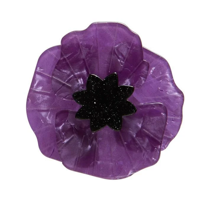 Erstwilder - Poppy Field Brooch (Purple) - Poppies (2017)