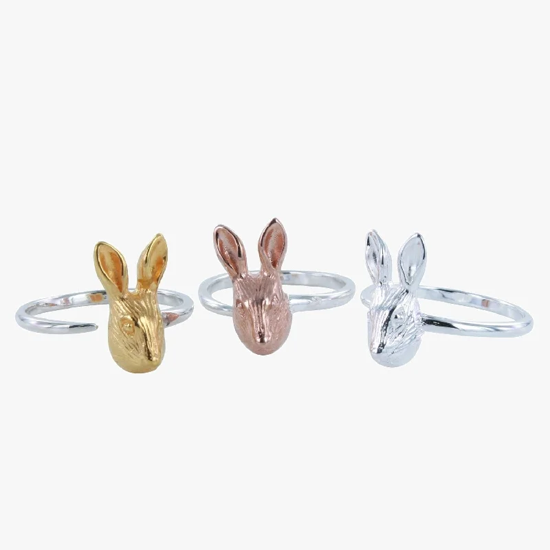 Sterling Silver Adjustable Hare Ring