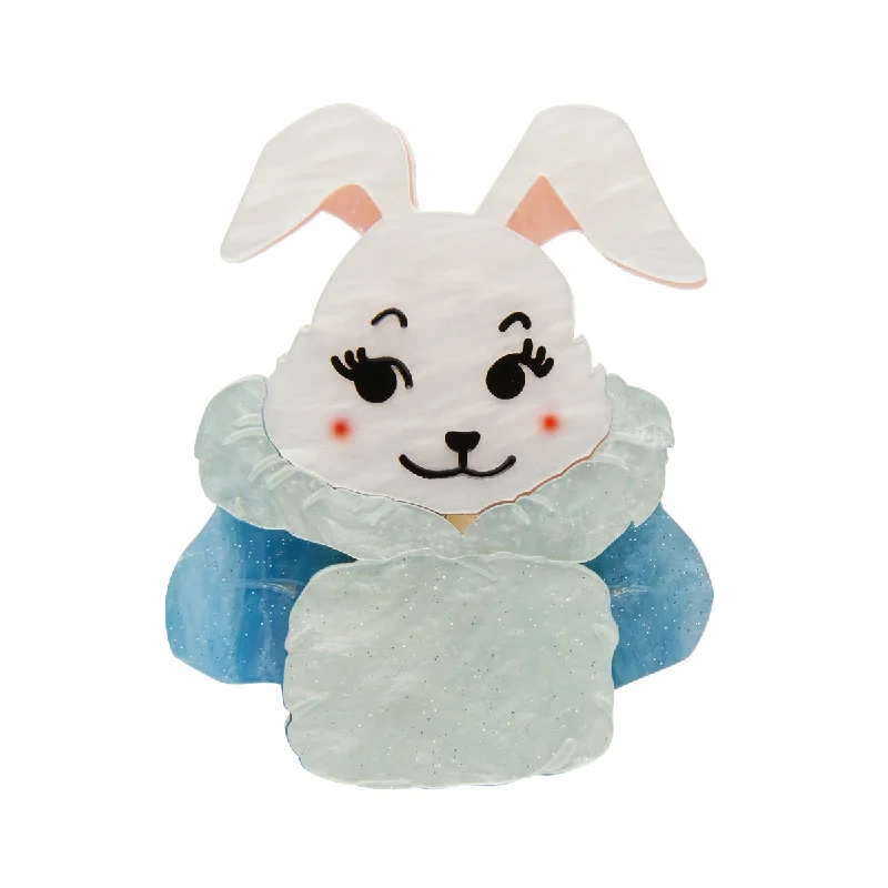 Erstwilder - Snuggly Buffy Bunny Christmas Brooch - All Wrapped Up (2019)