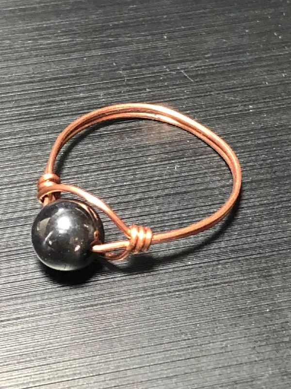 Hematite Copper Bead Ring