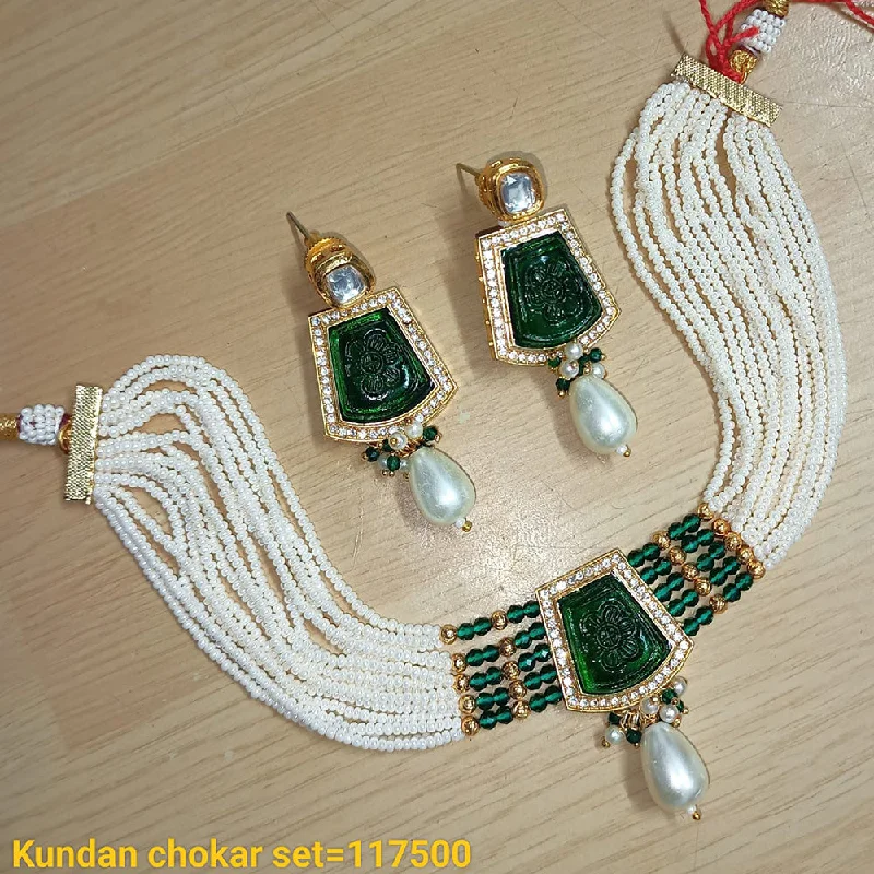 Padmawati Bangles Gold Plated Kundan Stone Choker Necklace Set