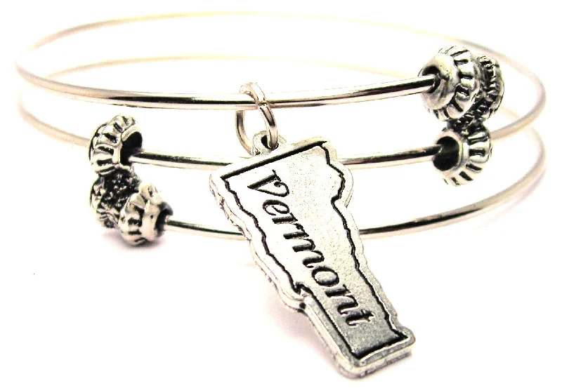 Vermont Triple Style Expandable Bangle Bracelet