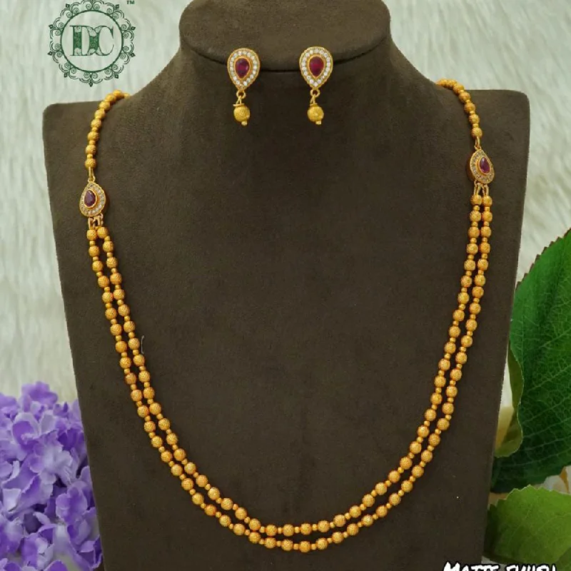 Diksha Collection Matte Finish Long Necklace Set