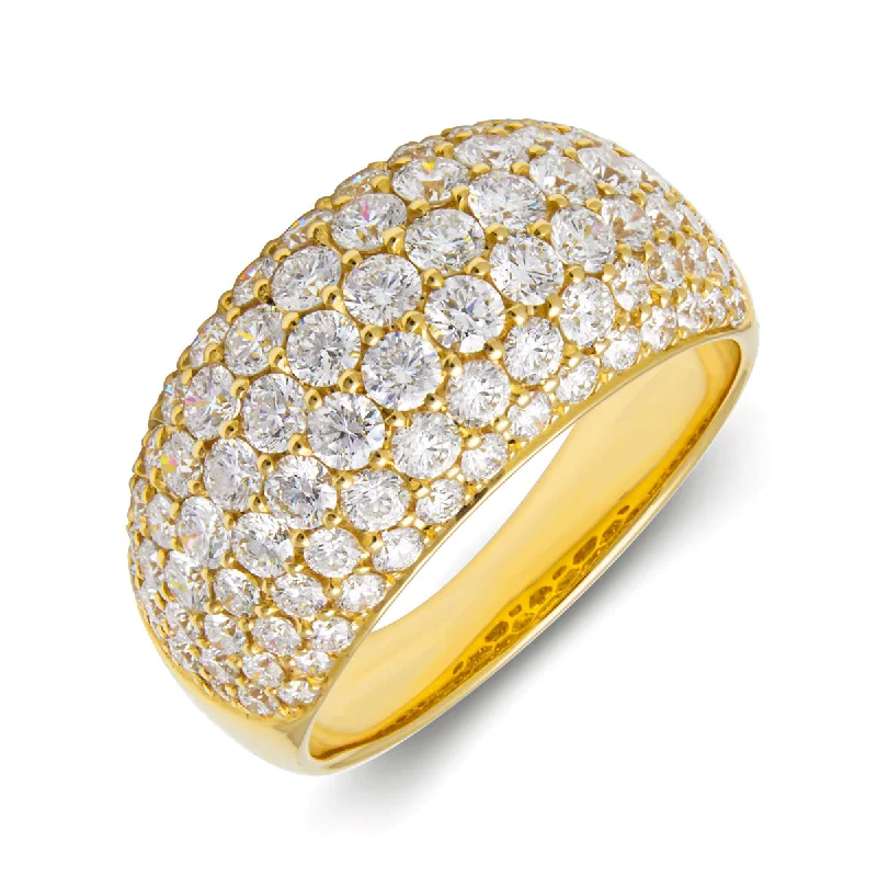 14KT Yellow Gold Diamond Dome Ring