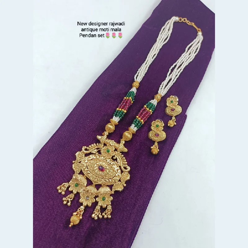 Manisha Jewellery Gold Plated Long Necklace Set