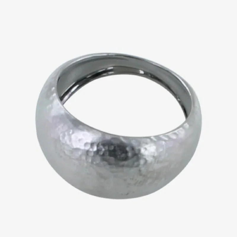 Men's Sterling Silver and Rhodium Disco Ring