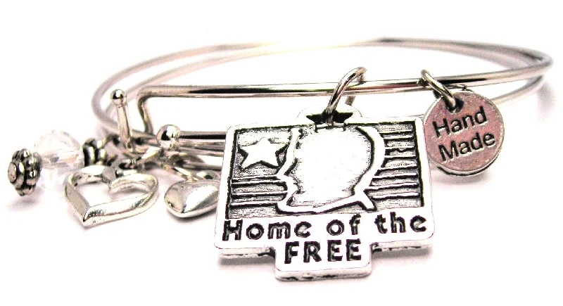 Home Of The Free Expandable Bangle Bracelet Set