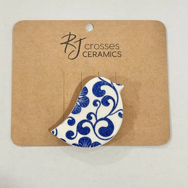 Blue Swirl Floral