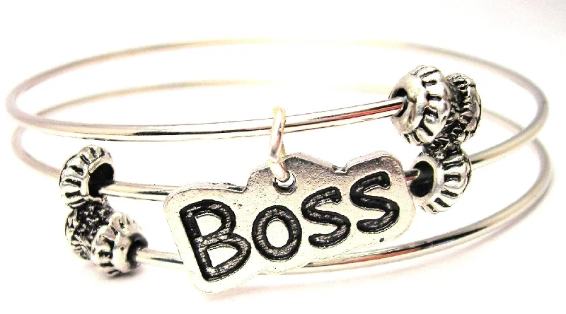 Boss Triple Style Expandable Bangle Bracelet