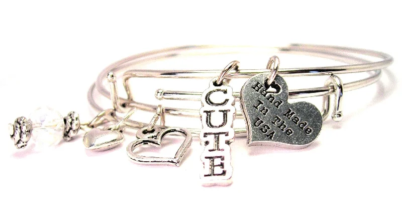 Cute Expandable Bangle Bracelet Set