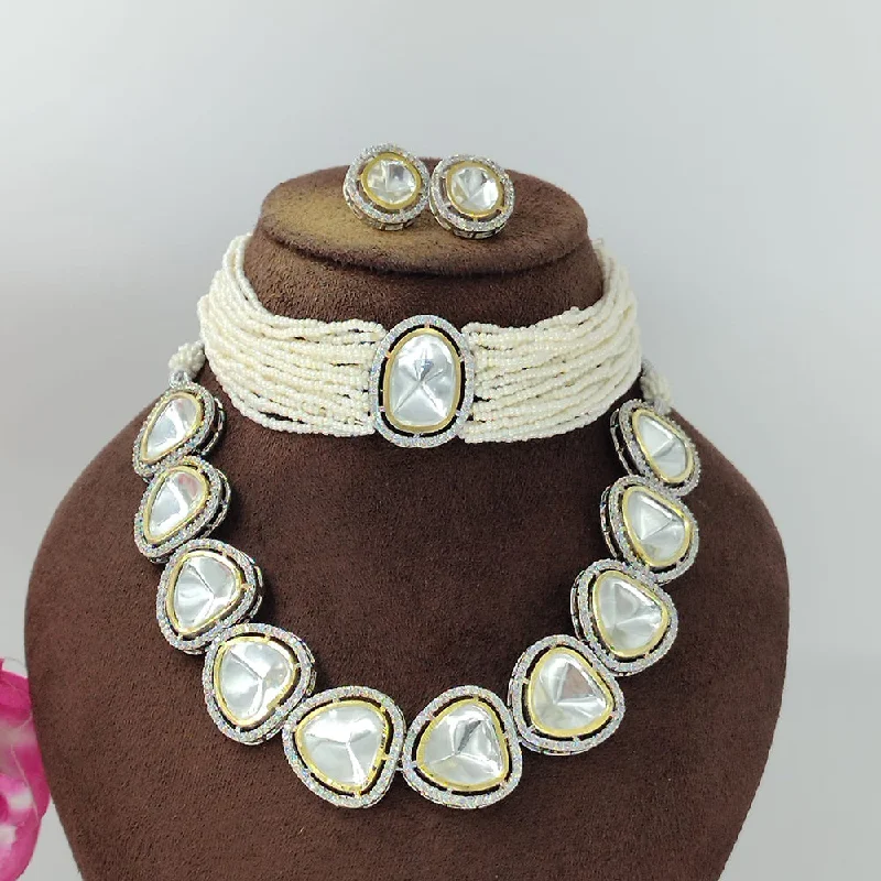 Manisha Jewellery Gold Plated Crystal Stone Choker Necklace Set