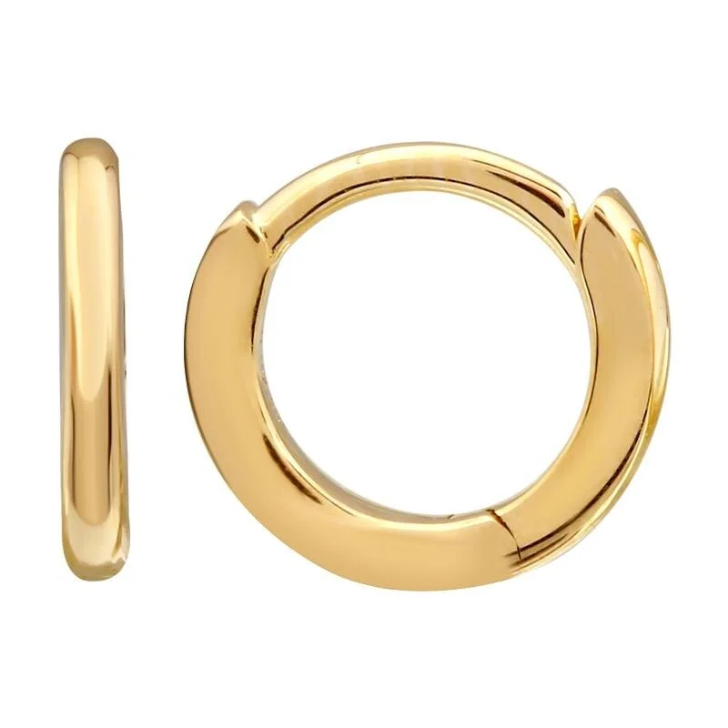 Joelle 14K Tiny Huggie Hoop Earrings 14K Yellow Gold 8MM