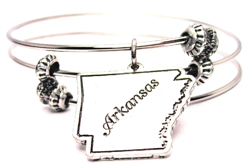 Arkansas Triple Style Expandable Bangle Bracelet