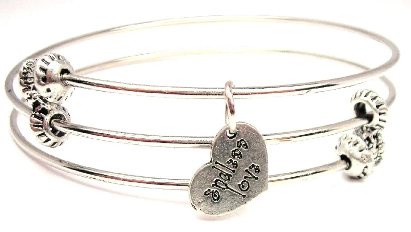 Endless Love Triple Style Expandable Bangle Bracelet